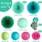 Summer Party Decoration Kit – Hanging Cactus Swirls, Paper Lanterns & Paper Fans, Hawaiian Luau Tropical Party Supplies for Birthday & Baby Shower